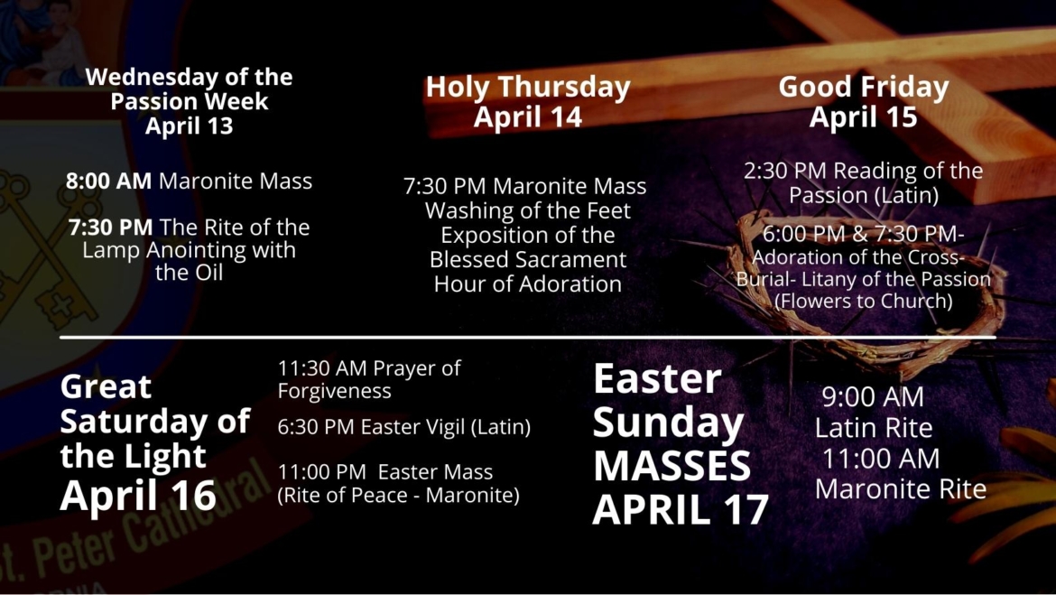 Holy Week Schedule 2022