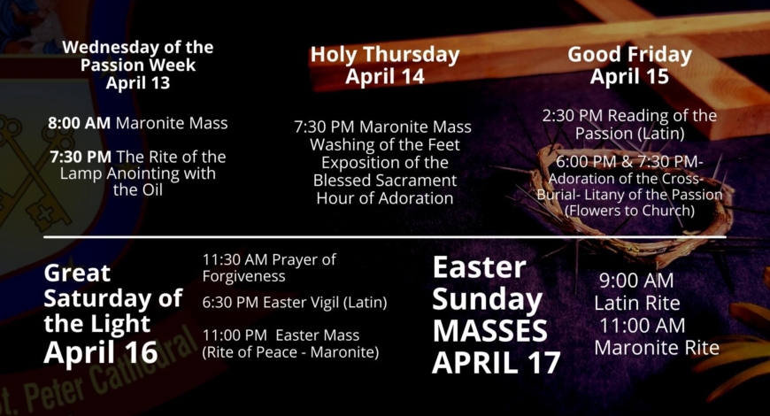 Holy Week Schedule 2022